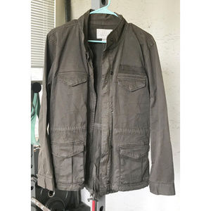 Olive Green Utility Jacket Hinge